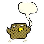 cartoon bird with speech bubble N124