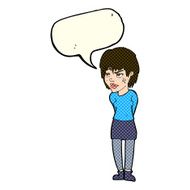 cartoon woman with plaster on face speech bubble N9
