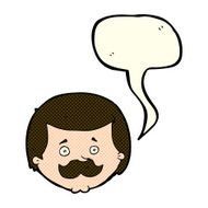 cartoon man with mustache speech bubble N36