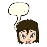 cartoon female face with speech bubble N62