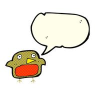 cartoon robin with speech bubble N9