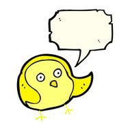 cartoon bird with speech bubble N127