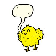 cartoon bird with speech bubble N128