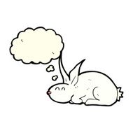 cartoon rabbit with speech bubble N38