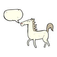 cartoon horse with speech bubble N17
