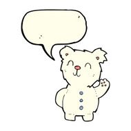 cartoon polar bear with speech bubble N36