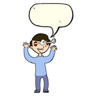 cartoon man with popping out eyes speech bubble N12