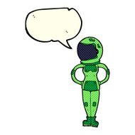 cartoon female astronaut with speech bubble N14