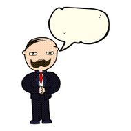 cartoon old man with mustache speech bubble N14