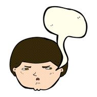 cartoon annoyed man with speech bubble N33