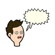 cartoon shocked man with speech bubble N48