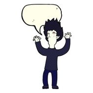 cartoon vampire with speech bubble N51