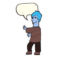 cartoon vampire with speech bubble N52