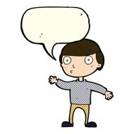 cartoon waving man with speech bubble N17