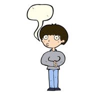 cartoon curious man with speech bubble N30
