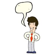 cartoon happy man with speech bubble N188