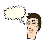 cartoon angry face with speech bubble N14