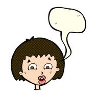 cartoon shocked expression with speech bubble N9