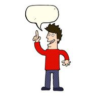 cartoon man with great new idea speech bubble N5