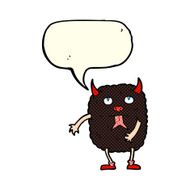 funny cartoon monster with speech bubble N13