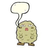funny cartoon monster with speech bubble N14