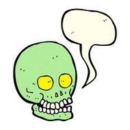 cartoon skull with speech bubble N15