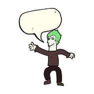 cartoon vampire man with speech bubble N52