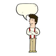 cartoon annoyed man with speech bubble N34