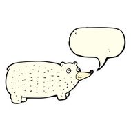 funny cartoon bear with speech bubble N13