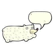 funny cartoon bear with speech bubble N14