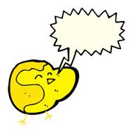 cartoon bird with speech bubble N131