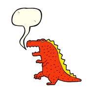 cartoon dinosaur with speech bubble N17