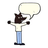 cartoon werewolf with speech bubble N11