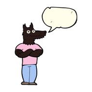 cartoon werewolf with speech bubble N12