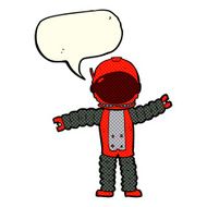 cartoon astronaut with speech bubble N51