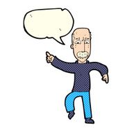 cartoon angry old man with speech bubble N57