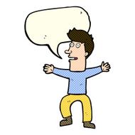 cartoon startled man with speech bubble N22
