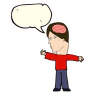 cartoon man with brain speech bubble N5