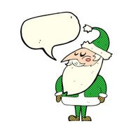 cartoon santa claus with speech bubble N84