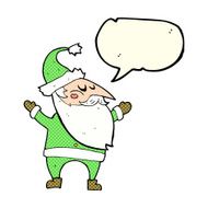 cartoon santa claus with speech bubble N85