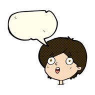 cartoon amazed expression with speech bubble N5