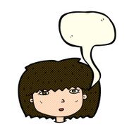 cartoon female face with speech bubble N64