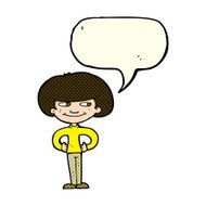 cartoon boy with hands on hips speech bubble N5