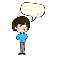 cartoon impressed boy with speech bubble N5