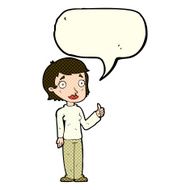 cartoon woman giving thumbs up symbol with speech bubble N29