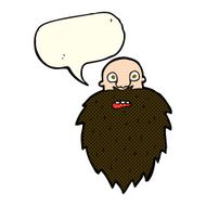 cartoon bearded man with speech bubble N22