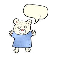 cartoon cute polar bear with speech bubble N29