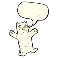 cartoon polar bear with speech bubble N40