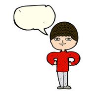 cartoon proud man with speech bubble N12