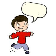cartoon excited boy with speech bubble N63